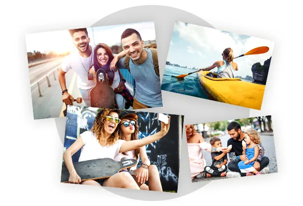 High-quality photo prints with colourful travel and lifestyle moments