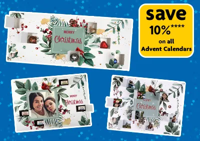 Morrisons Photo Advent Calendar promotion banner – 10 percent off all personalised Advent calendars with code ADVENT10