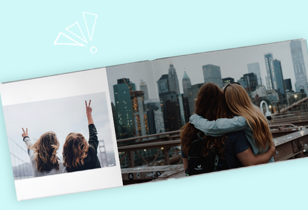 Landscape hardcover photo book with high-quality photo printing