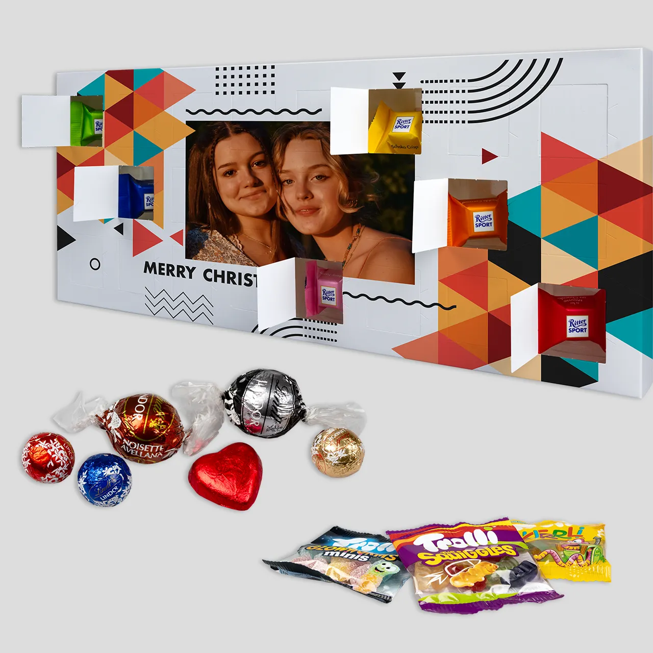 Shop personalised Advent calendars online at Morrisons Photo personalised Advent calendars with chocolate, sweets and custom photos