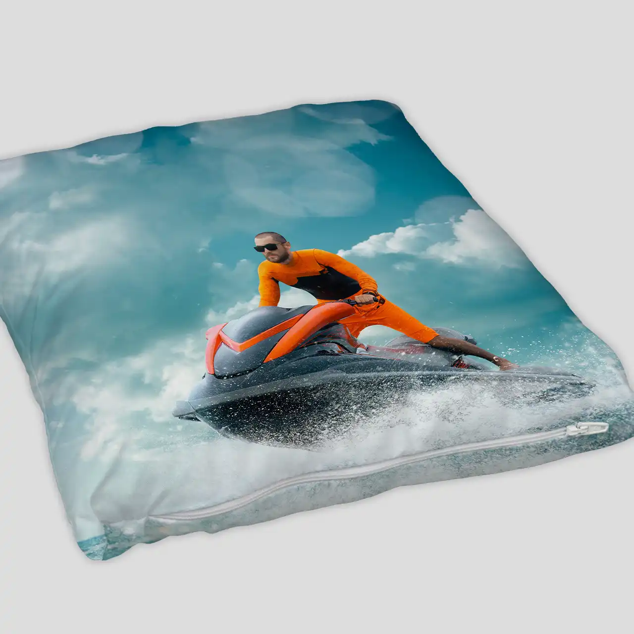 Photo cushion, double-sided high-quality print Double the fun: with photo cushions printed on both sides, the front and back show the same motif. The zip is left out during printing.