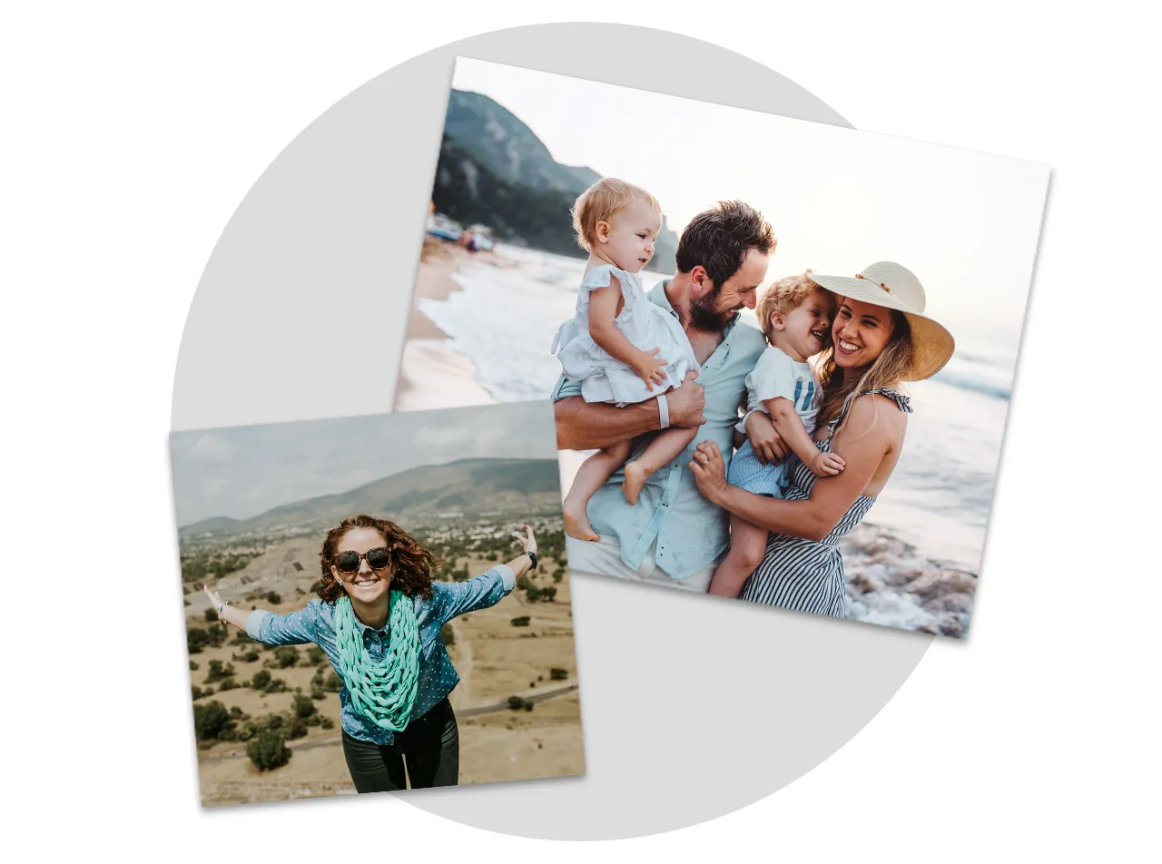 Aluminium photo print on wall