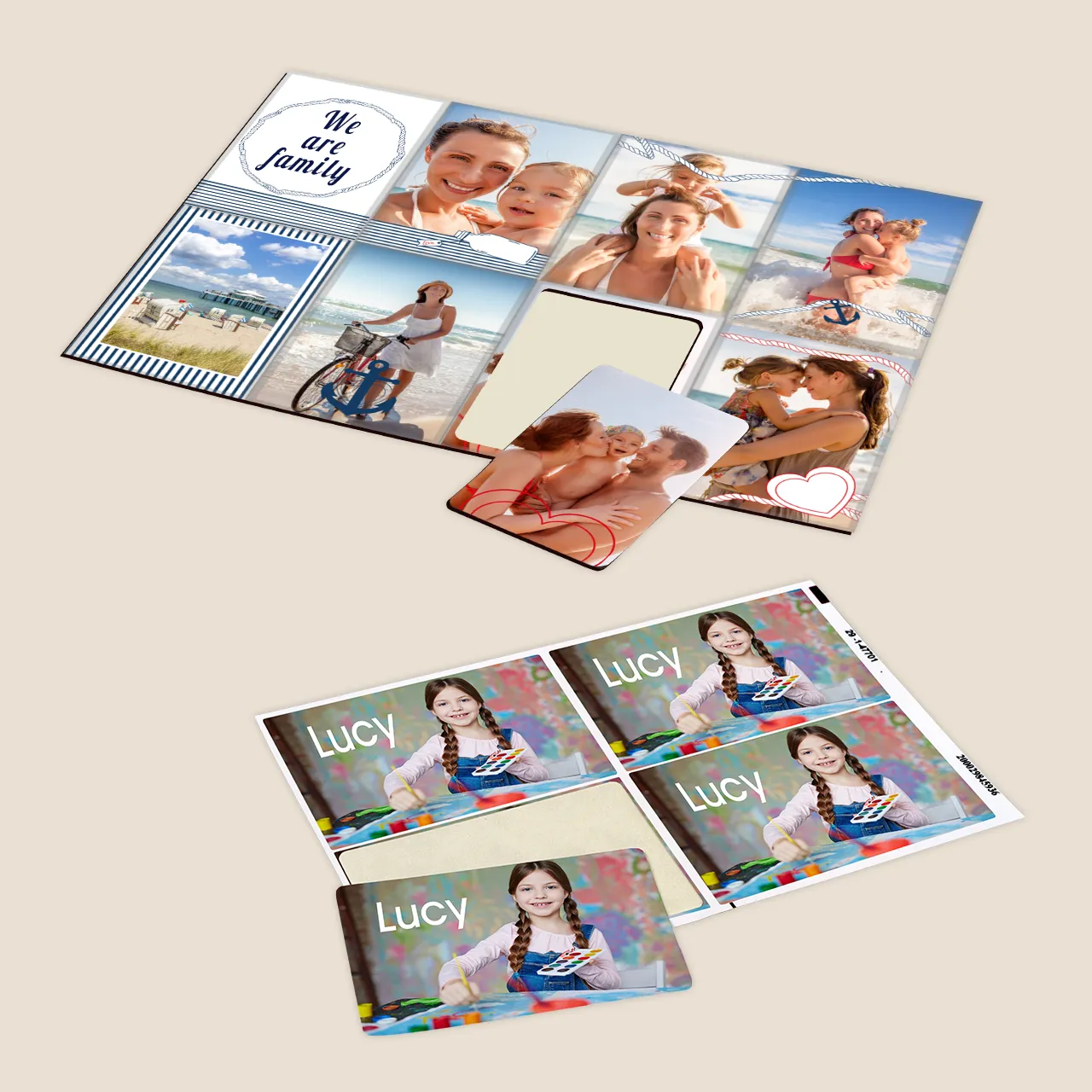 Handy photo sticker with custom text and design You can easily create your custom photo stickers with your favourite design. The stickers are just perfect for preventing mixed-up things at school or at pre-school.
