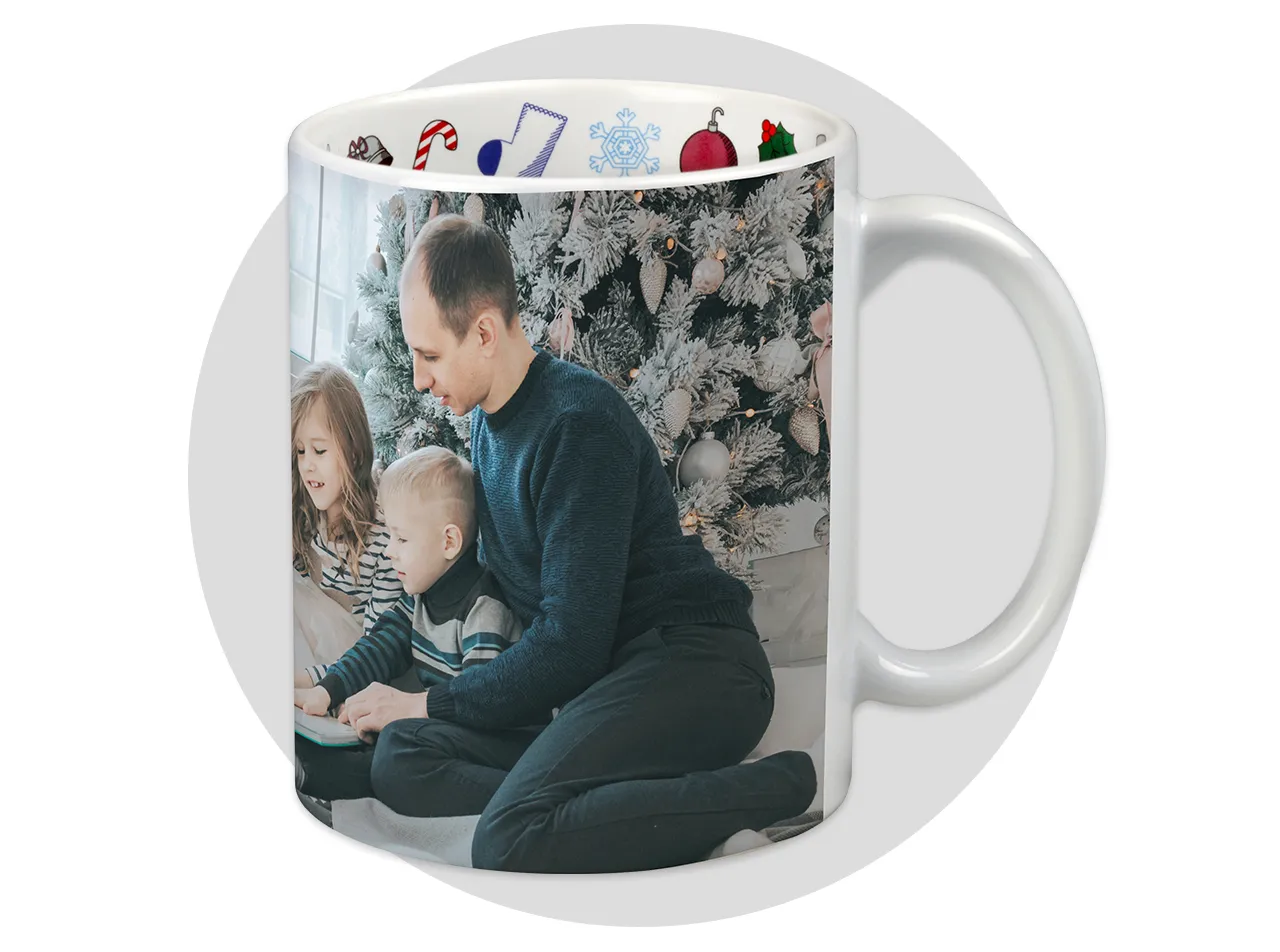 Design your own Christmas cup – upload a festive snap and surprise someone with a cheerful mug full of joy
