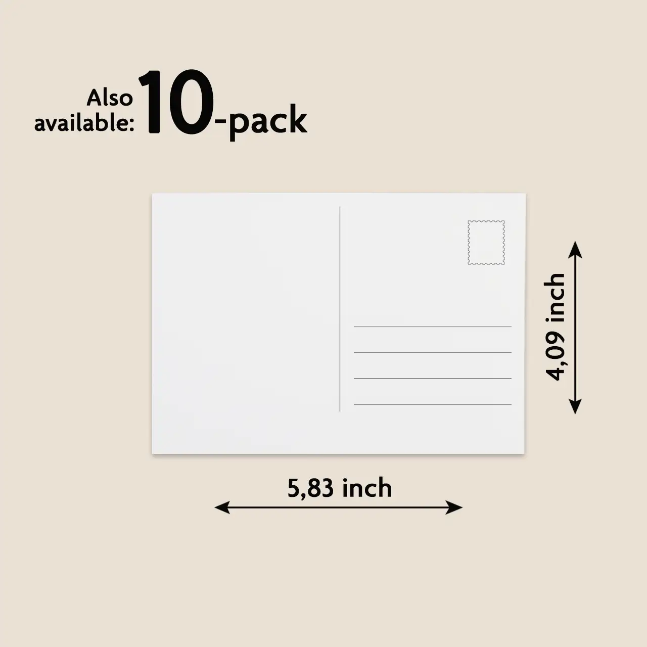 Turn a photo into a postcard, single card or 10-pack Make your memories last by turning a photo into a postcard, available as a single card or a set of 10.