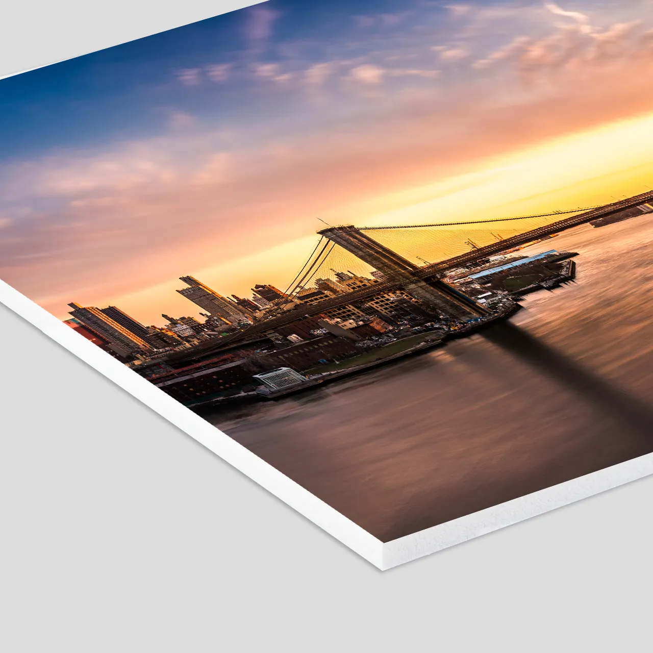 Easy-to-hang foam board photo print with wall fixings Foam board photo print with mounting system