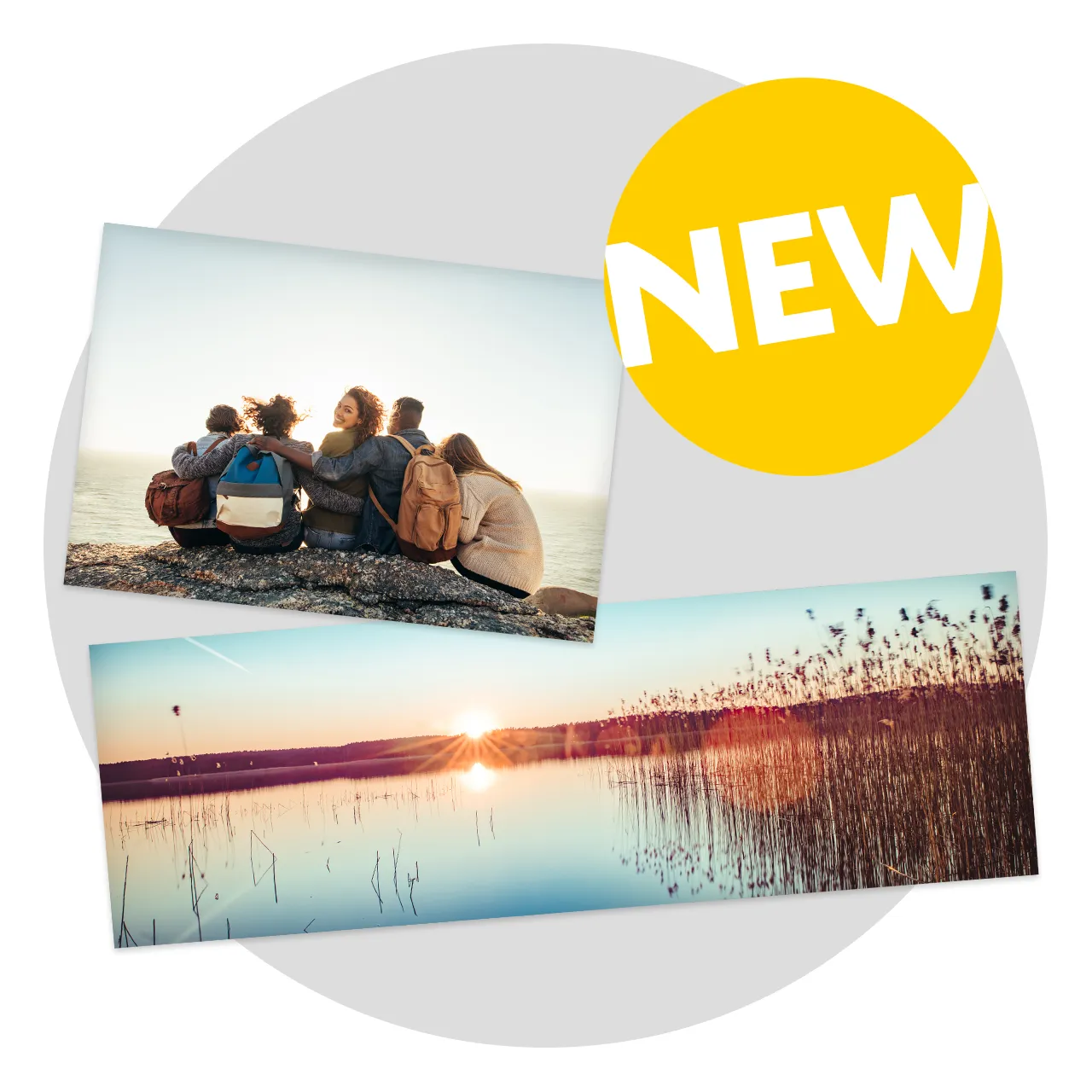 Foam board photo print detail with rounded edge