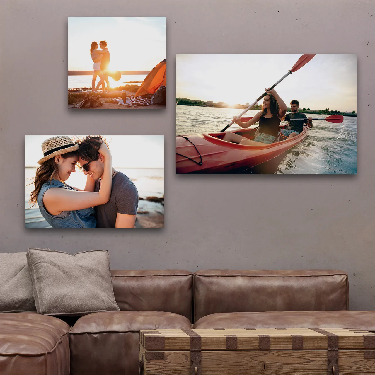 Rear view showing mounting system for foam board print Backside of foam board photo print with hanger