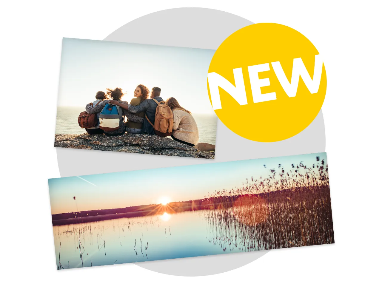 Modern foam board photo print display