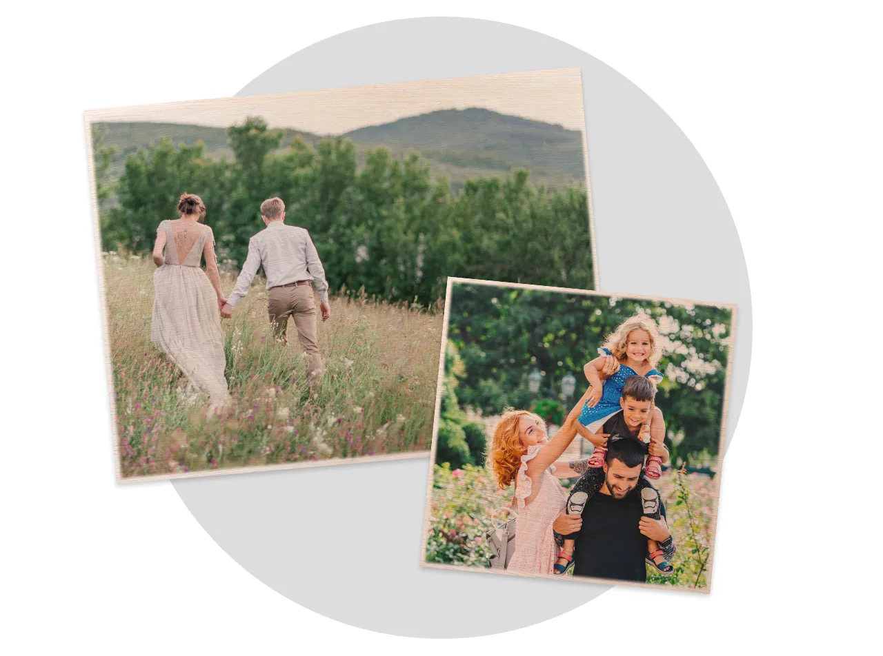 Natural poplar wood panel with mounted hanging hardware