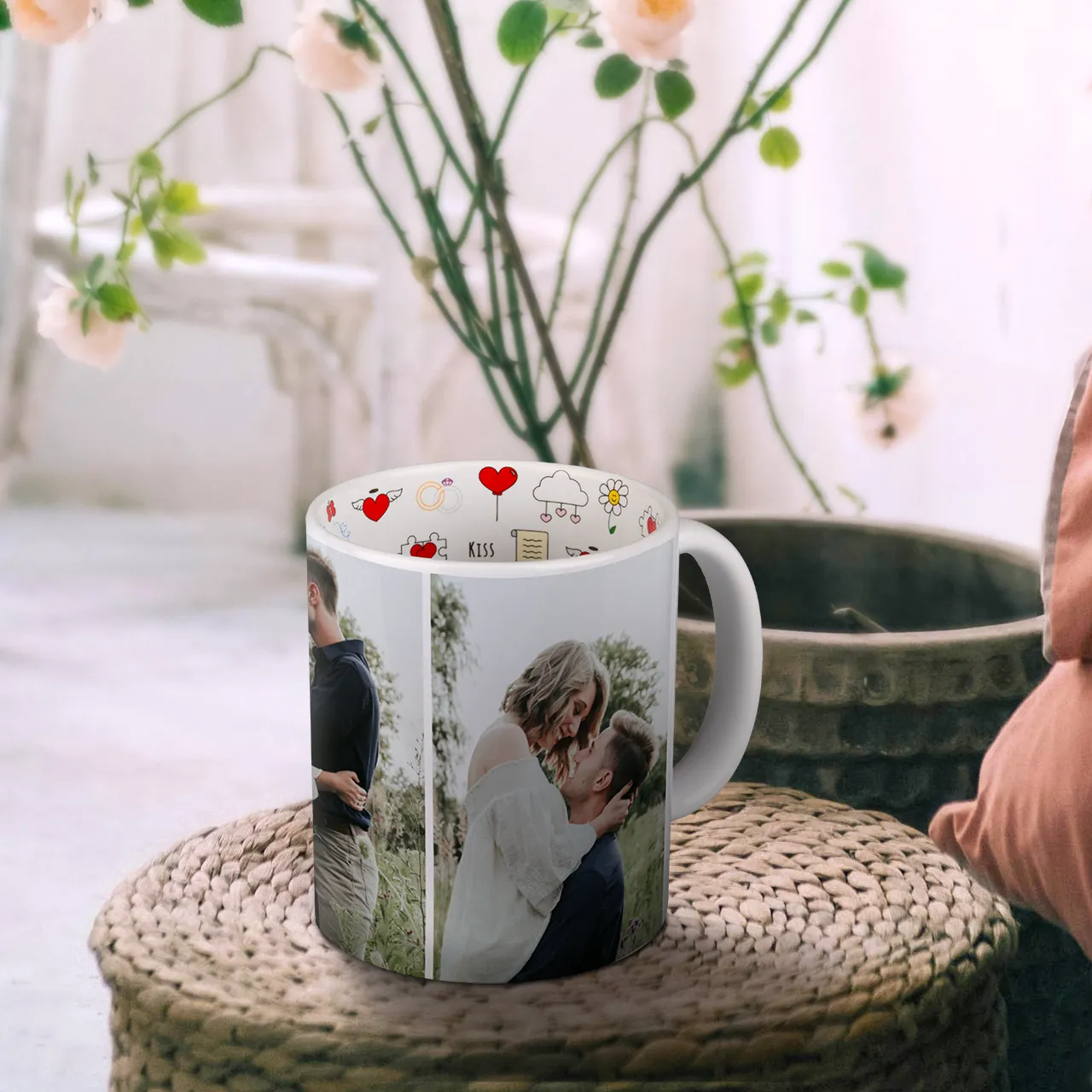 You can't summarise your love with just one photo? Then why not create  personalised love mugs with a photo collage on them? Surprise your significant other with a mug as unique as your love story!