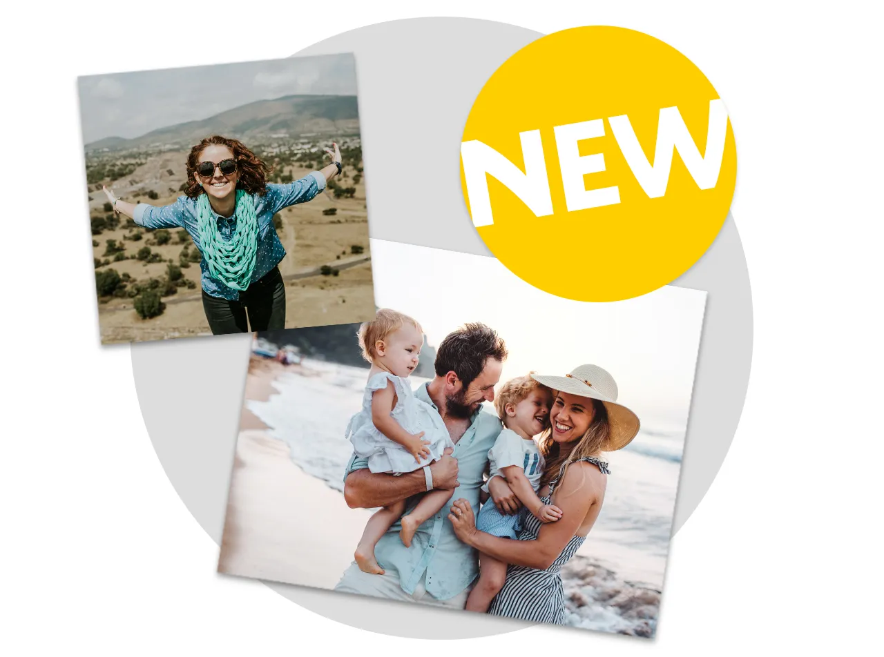 Close-up of aluminium photo print surface