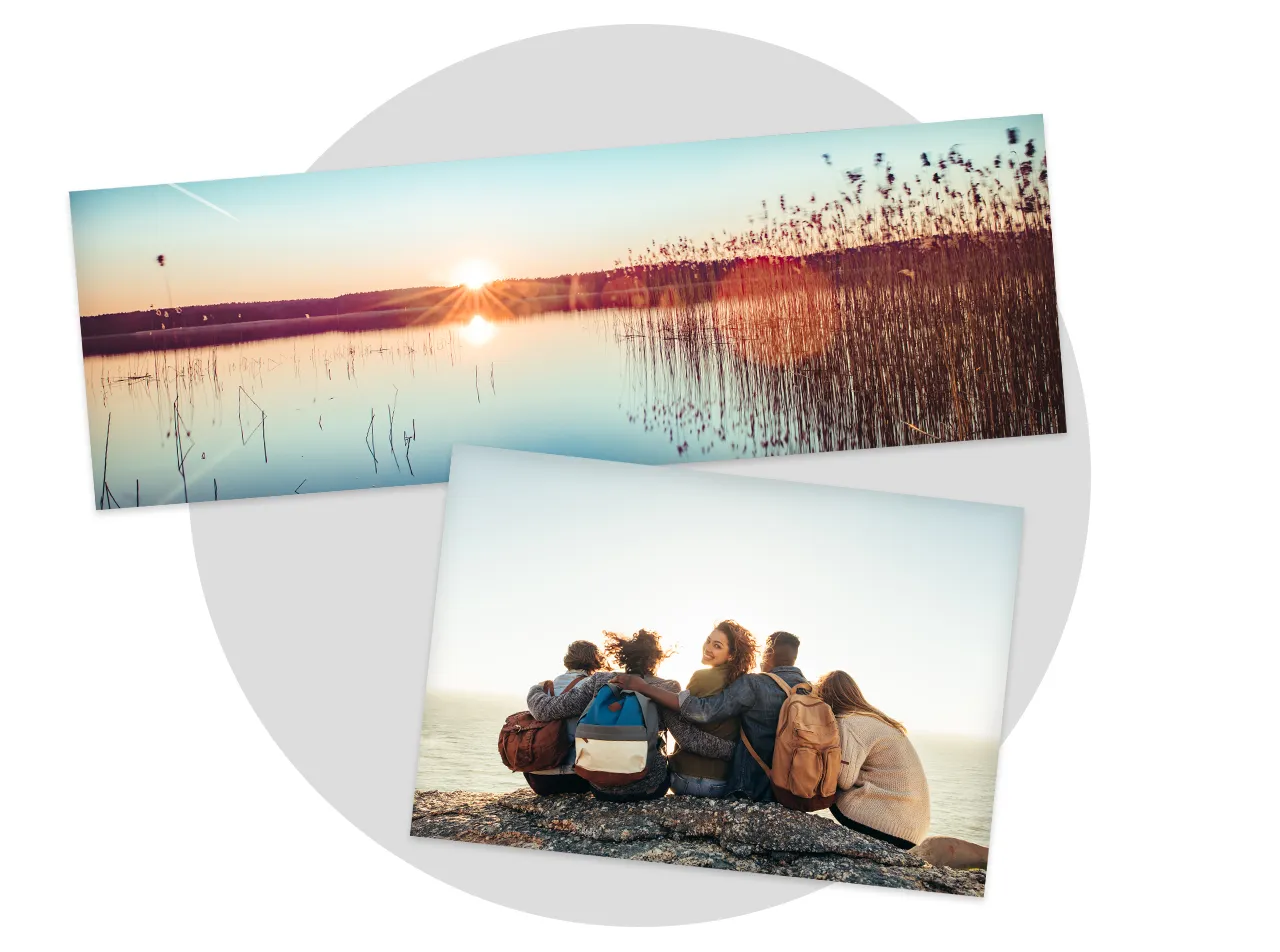 Close-up of foam board photo print surface