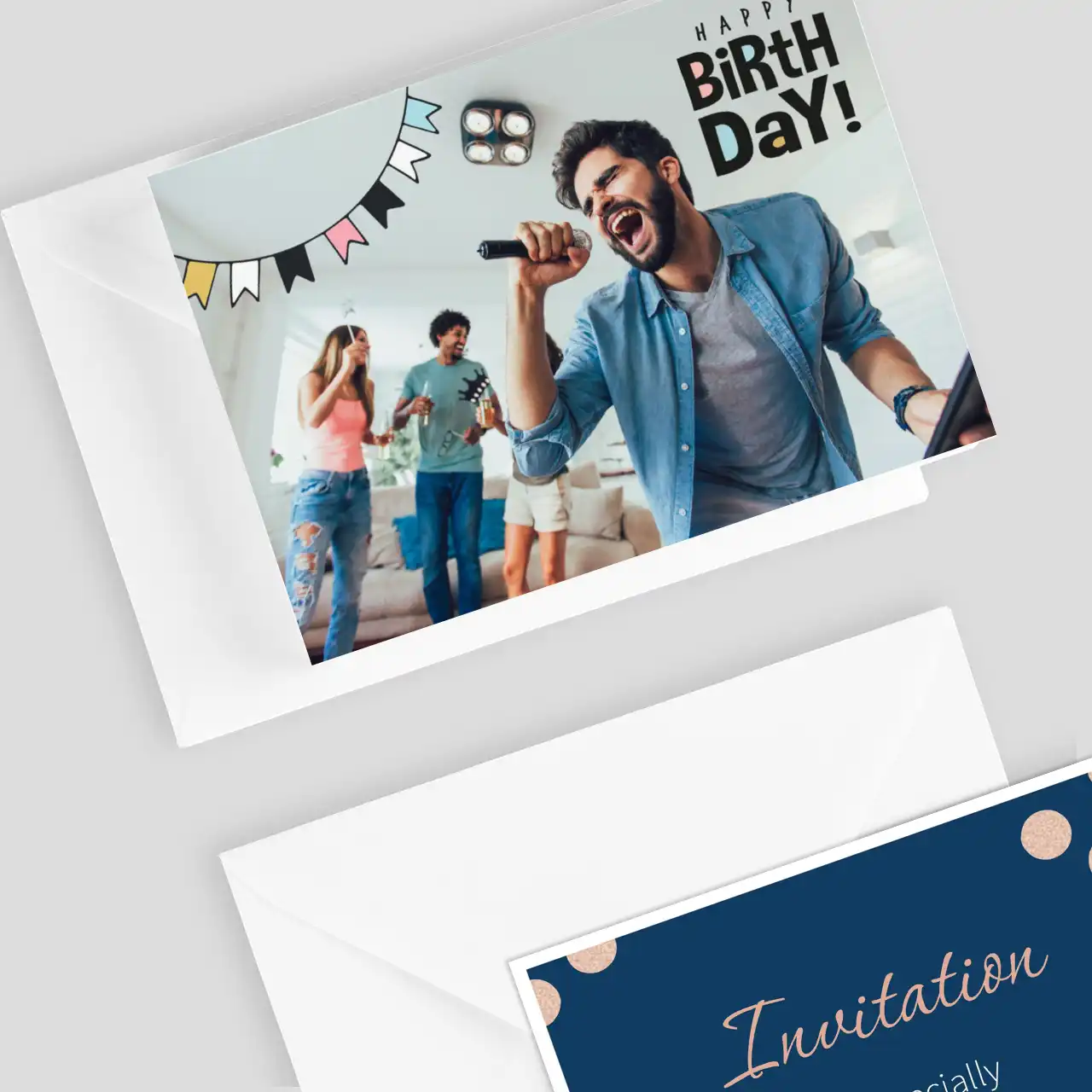 Custom birthday photo card, ceate your own photo to card design Whether as a greeting card for a birthday or a stylish party invitation - choose the perfect design and create your photo card for any occasion.
