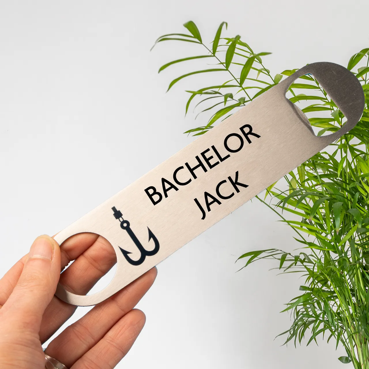 Photo bottle opener, made of stainless steel, high quality Create a personalised bottle opener quickly and easily at Morrisons Photo. The bottle opener makes a great and thoughtful gift, for example for a bachelor party.