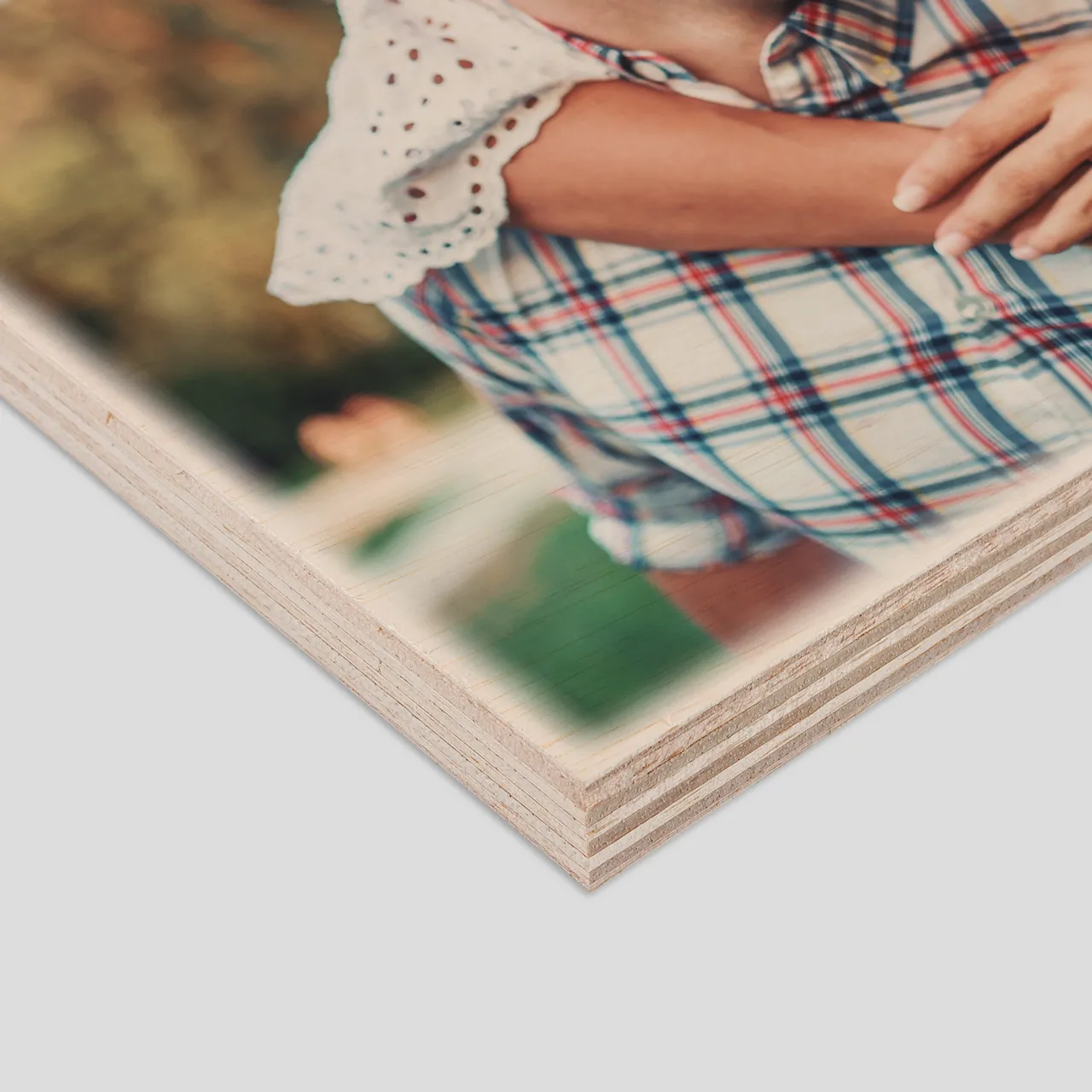 Natural wood grain detail – Photo Prints on Wood Close-up of wooden photo print showing natural grain texture