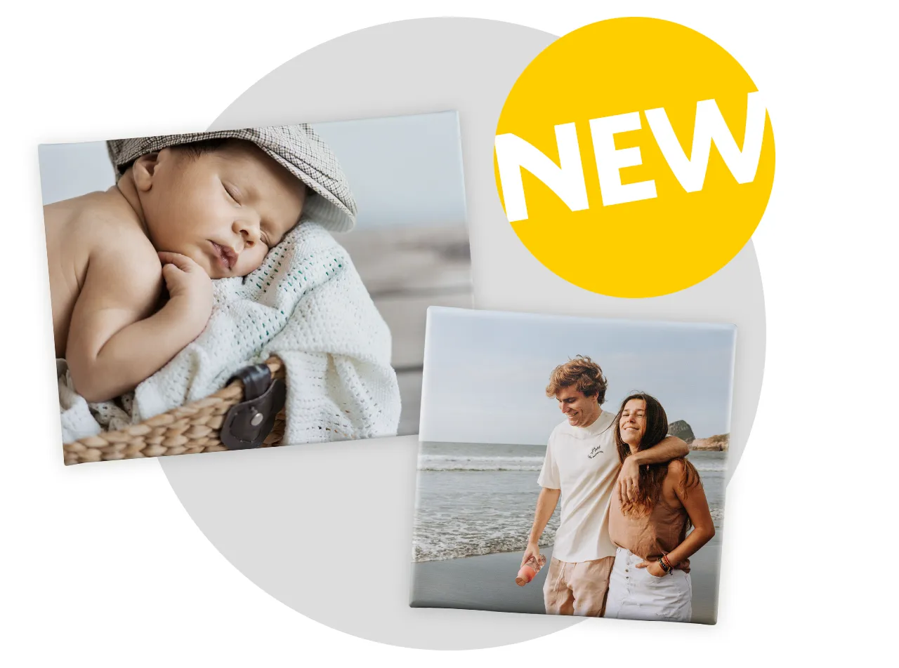 close-up of new photo canvas prints