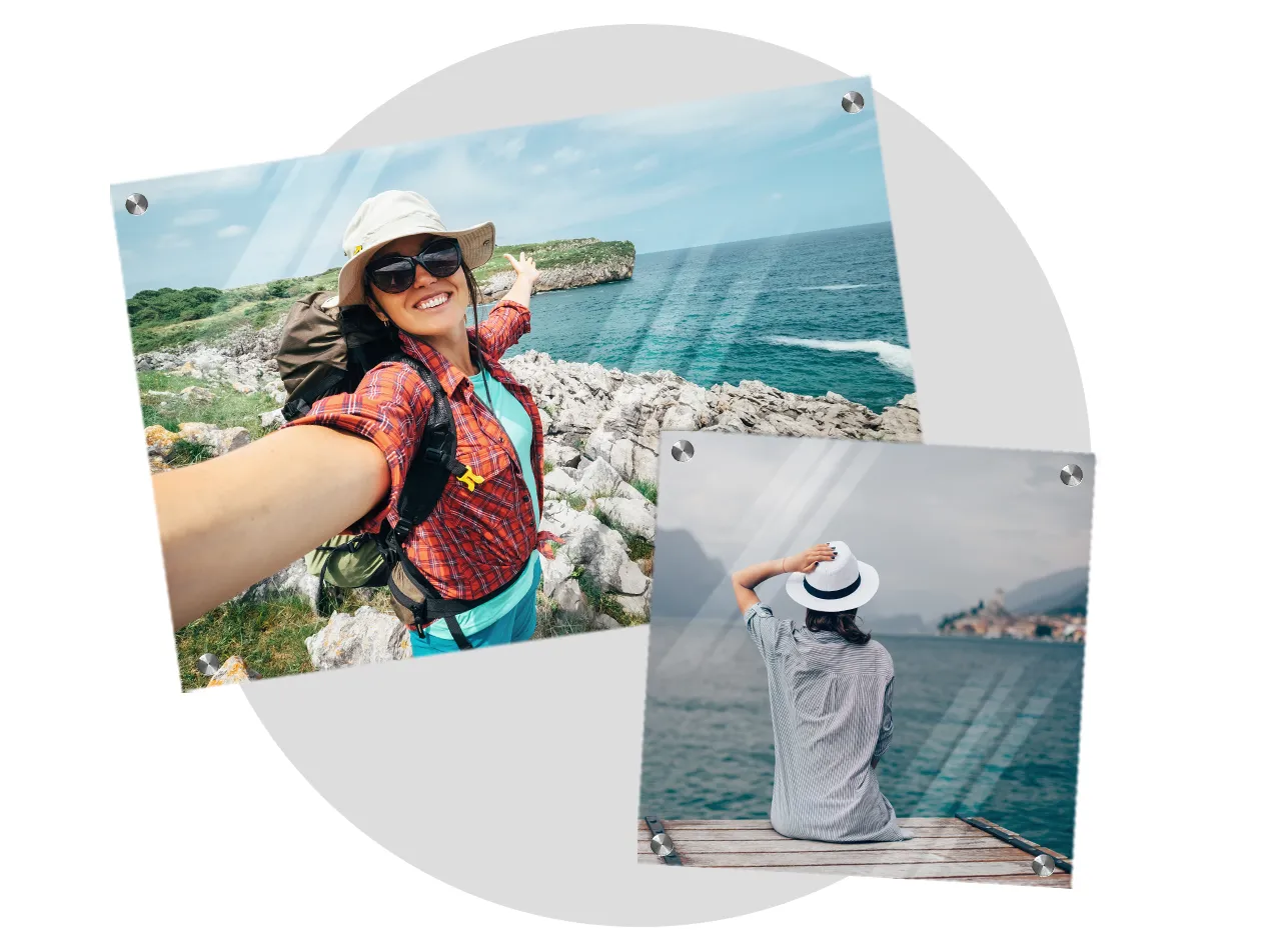 Acrylic photo prints – glossy finish on wall